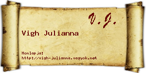 Vigh Julianna névjegykártya